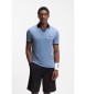 BOSS Niebieska koszulka polo Active o kroju slim fit