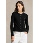 Polo Ralph Lauren Cardigan en piqué extensible avec du coton noir