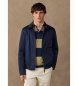 Hackett London Harrington-Jacke marineblau