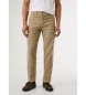 Pepe Jeans Spodnie slim fit z 5 kieszeniami, z brązowego sztruksu