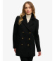 Superdry Chaquetón Double Breasted negro