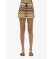 Superdry Beige gebreide short met zigzagpatroon
