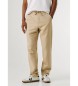 Pepe Jeans Beige Pull-On Comfort Chino-broek van linnen