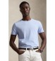 Polo Ralph Lauren Custom Slim Fit strikket t-shirt lyseblå