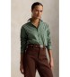 Polo Ralph Lauren Camisa de algodón con rayas Relaxed Fit verde