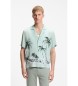 BOSS Camisa Regular fit con estampado turquesa