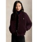 Polo Ralph Lauren Veste en laine et cachemire grenat