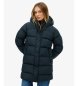 Superdry Hooded Sports Puffer Jacke marineblau