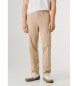 Pepe Jeans Spodnie Slim Chino Poplin beżowe