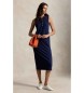 Polo Ralph Lauren Marineblaues Polokleid aus elastischer Baumwolle