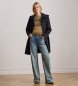 Lauren Ralph Lauren Casaco escocês de mistura de algodão marinho