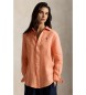 Polo Ralph Lauren Orange Classic Fit-skjorte i hør