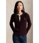 Polo Ralph Lauren Cardigan en laine et cachemire grenat