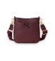 Lauren Ralph Lauren Small Cameryn crossbody bag in burgundy leather
