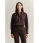 Gant Camisa de popelina clássica Relaxed Fit castanha