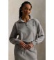 Polo Ralph Lauren Camisola de moletom leve com fecho de correr cinza