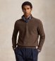 Polo Ralph Lauren Stickad tröja i piké och bomull brun