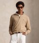Polo Ralph Lauren Maglione a maglia con zip corta marrone
