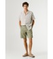 Pepe Jeans Shorts Relaxed Pull On Poplin grøn