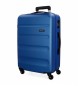 Roll Road Duża sztywna walizka Flex niebieska