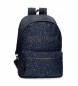 Mochila Pepe Jeans Hike para portátil adaptable azul -31x42x17.5cm-