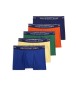 Polo Ralph Lauren Set 5 boxer classici in cotone elasticizzato multicolore