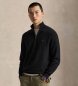 Polo Ralph Lauren Maglione in maglia di piqué di cotone nero