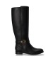 Lauren Ralph Lauren Botas alta Brooke II de piel de becerro negro