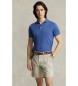 Polo Ralph Lauren Polo Custom Slim Fit de algodão macio azul