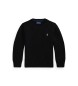 Polo Ralph Lauren Pull en coton à col rond noir