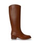 Lauren Ralph Lauren Stivali alti Kyle in pelle di vitello marrone