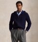 Polo Ralph Lauren Navy blue hooded knit jacket