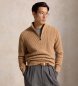 Polo Ralph Lauren Jersey de lana y algodón en punto waffle beige