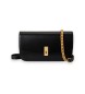 Polo Ralph Lauren Bolso cartera Polo ID de piel con cadena negro