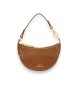 Polo Ralph Lauren Bolsa de couro meia-lua marrom