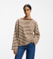 BOSS Maglia a maniche lunghe Ewa Stripe marrone