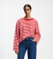 BOSS Maglia a maniche lunghe Ewa Stripe rosso