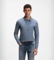 BOSS Polo Passerby azul médio