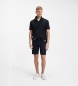 BOSS Polo Flower marinho