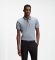 BOSS Polo com zíper Philix GOC cinza
