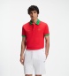 BOSS Polo Paddy com detalhes de bandeira vermelho
