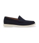 BOSS Navy blue Sienne leather moccasins