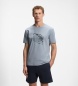 BOSS T-shirt Network Flag gris foncé