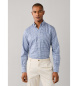 Hackett London Camisa Three Color Gingham azul