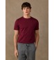 Hackett London T-shirt H Small Logo bordeaux