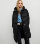 Pepe Jeans Lauren Long gewatteerde jas lang zwart
