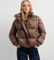 Pepe Jeans Gewatteerde jas Lauren Short cappuccino bruin