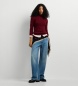 Pepe Jeans Anna Perkins burgundy sweater