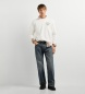 Pepe Jeans Sweat Jed Crew blanc cassé