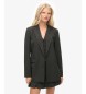 Superdry Americana Pinstripe Boyfriend gris